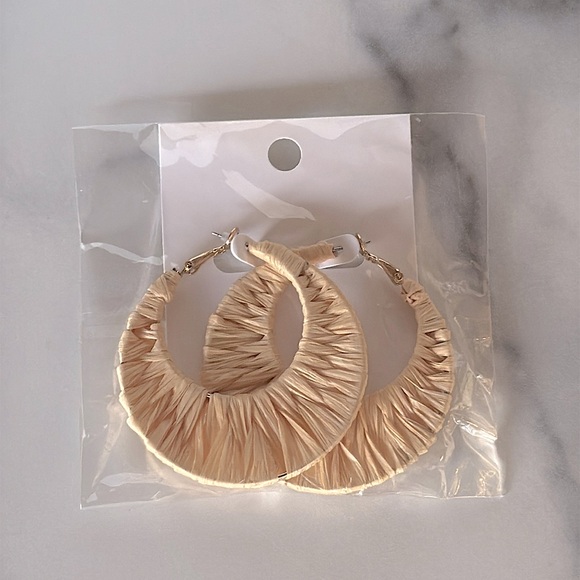 Bamboo Raffi Hoop Earrings - Picture 5 of 5